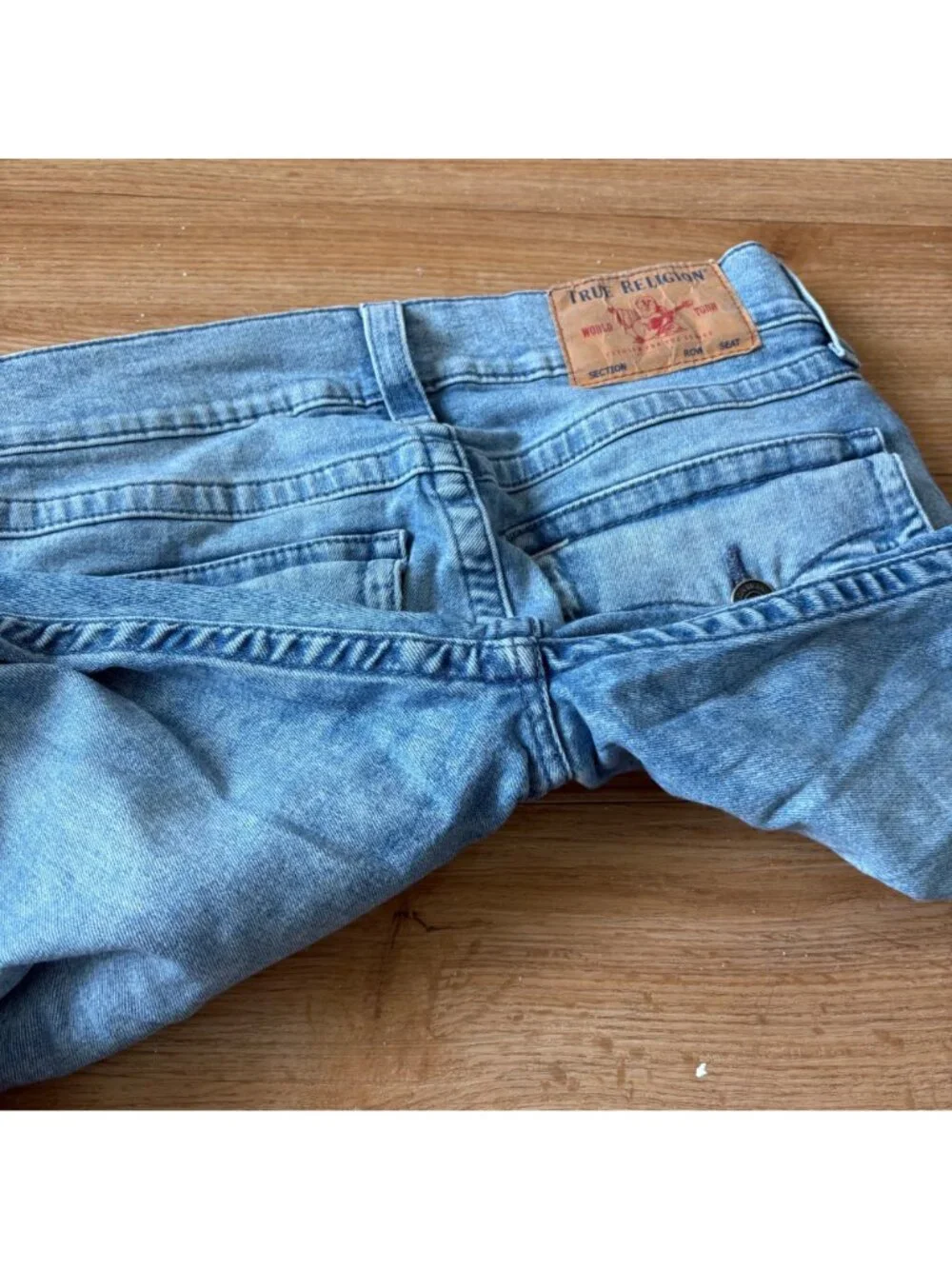 True Religion Rocco Relaxed Skinny Denim Jeans Light Blue Men’s Size 31